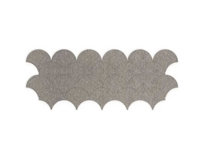 Akoestische PET-vilt Japanse Golf tegels donkergrijs 30x26cm 22 stuks