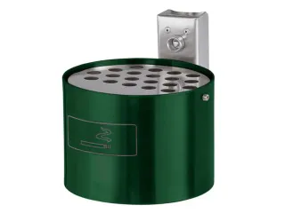 Asbak Rond 4 liter 135x200mm Binnen/Buitengebruik Mosgroen - 1