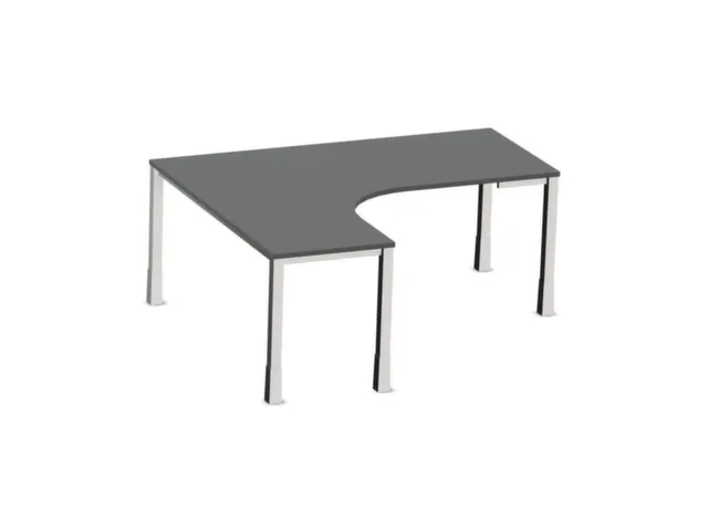 bureau à retour à hauteur réglable,MS-gris foncé