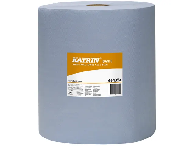 Katrin 464354 Basic XXL Poetspapier Rol 3-Laags Blauw