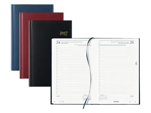 Agenda 2027 Brepols Saturnus Luxe 1dag/1pagina bordeaux
