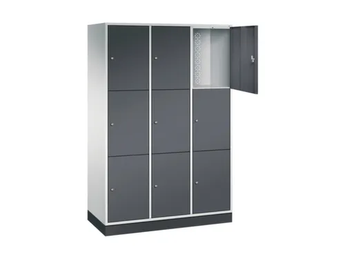 grootvolume-lockersysteem,RAL 7035/RAL 7021,HxBxD 1950x1220x500mm