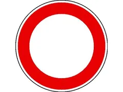 verkeersbord,verbod v. voertuigen,conform StVO,aluminium