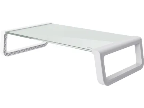 Trust Monta Monitorstandaard Van Gehard Glas Wit