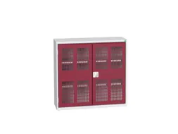 wandkast 1000x1050x350mm 2xStalen bodem sokkel Ral 7035 front Ral 3004
