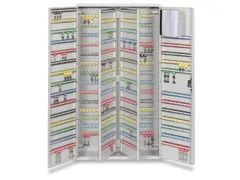 Sleutelkast 1300x730x250mm 940 Haakjes 2 Deuren 2 Tussenwanden Ral7035