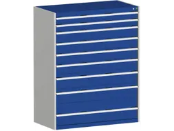 ladekast HxBxD 1600x1300x750mm 9laden zware lasten RAL7035 RAL5010