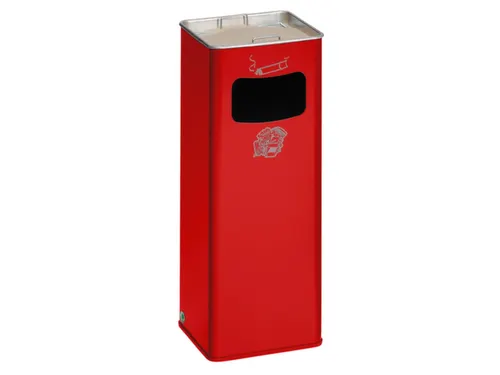 Combi-asbak Hxbxd 660X230X230Mm Vierkant Rood