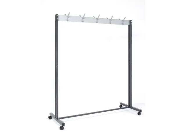 garderoberek,verrijdbaar,HxD 1800x600mm,4zwenkwielen,staal/alu,1000 mm