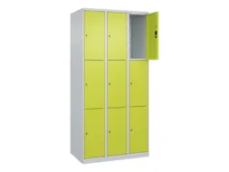 lockerkast,HxBxD 1850x900x500mm,3x3vakken,vak B 300mm,cil.-slot
