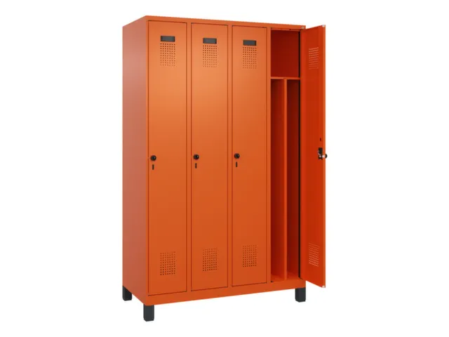 locker voor scheiding van kleding,HxBxD 1950x1200x500mm,4vak