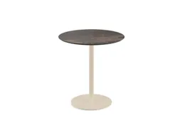 bistrotafel,HxØ 730x700mm,rond,schotelvoet zandkleuren