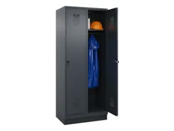 locker,HxBxD 1950x800x500mm,2vak,vak B 400mm,draaigrendel,sokkel