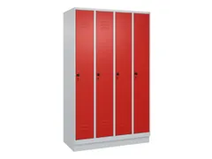 locker,HxBxD 1950x1200x500mm,4vak,vak B 300mm,draaigrendel,sokkel