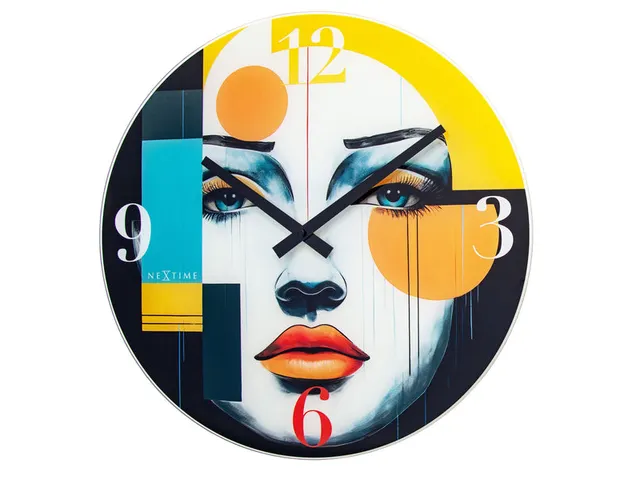 Wandklok NeXtime Vogue 43cm glas