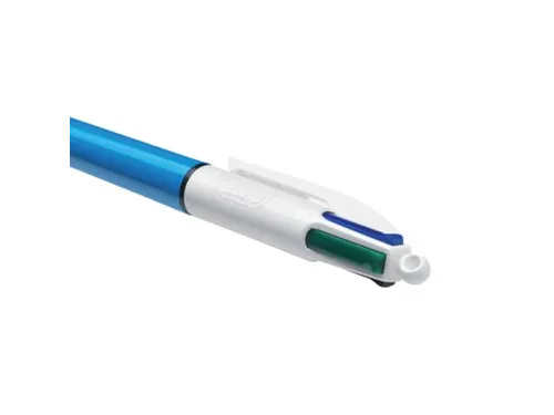 Balpen Bic 4kleuren medium lichtblauw