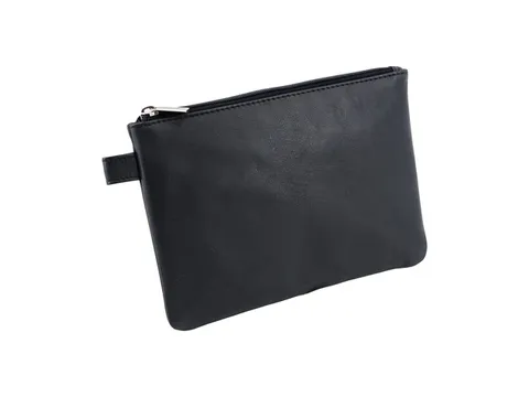 Opbergetui Alassio Leer zwart