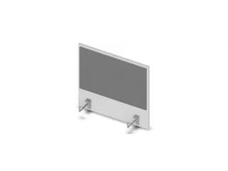 opzetpaneel v. bureau aanbouw aan de zijkant Bl-wit BN8078-grijs 600mm - 1