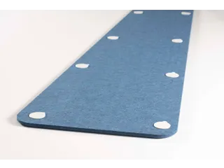 Akoestische PET-vilt trapezium stroken blauw 30x120cm 6 stuks - 3