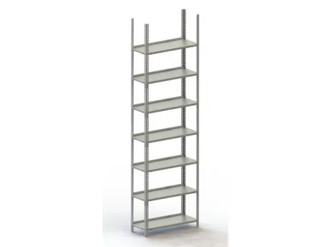 magazijnstelling,grondveld,HxBxD 2200x754x304mm,vaklast 80kg