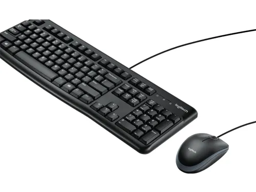 Bedraad Toetsenbord Logitech MK120 QWERTY + Muis zwart