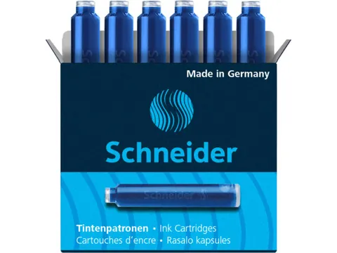 Inktpatroon Schneider Blauw 6 stuks