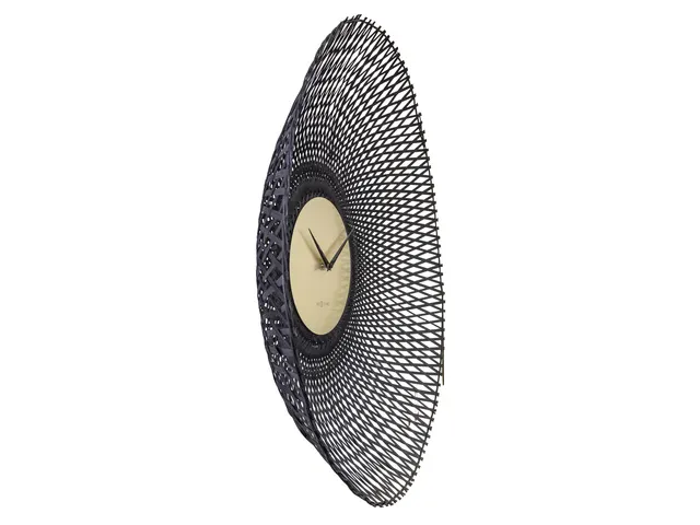 Wandklok NeXtime Vortex 60 cm zwart