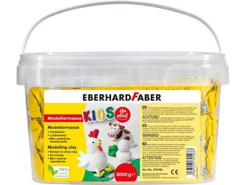 Boetseerklei Wit 3KG in een emmer