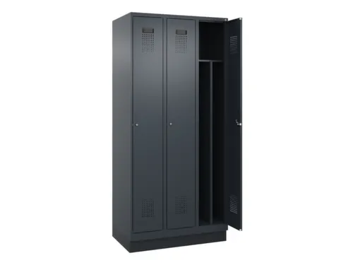 locker voor scheiding van kleding,HxBxD 1950x900x500mm,3vak