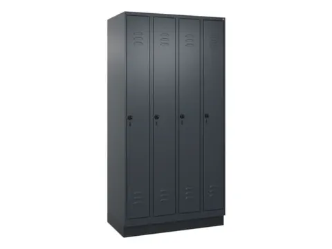 locker,HxBxD 1950x1000x500mm,4vak,vak B 250mm,draaigrendel,sokkel