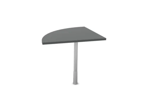 koppelelement voor bureau,90 °,HxBxD 720-840x800x800mm,MS-donkergrijs
