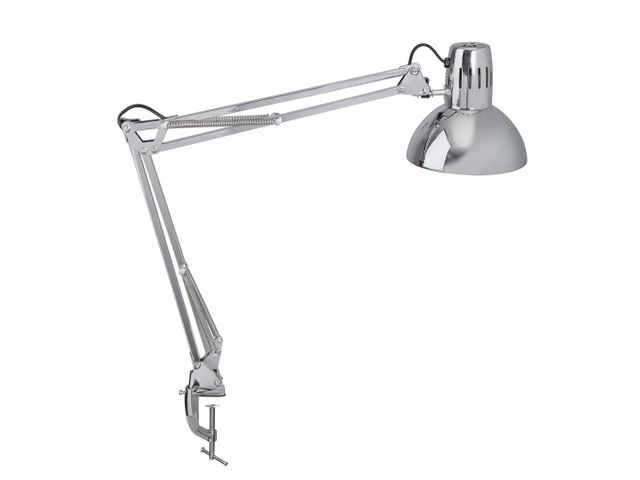 Bureaulamp MAULstudy chrome, excl. spaarlamp, met tafelklem | BureaulampenWinkel.nl