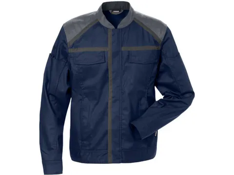 Fristads 4556 STFP werkjas, marineblauw/grijs, maat S, per stuk