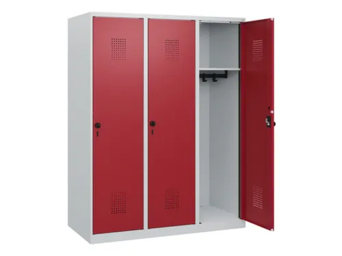 schoollocker,HxBxD 1530x1200x500mm,3vak,vak B 400mm,draaigrendel