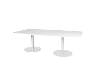 Linesto Vergadertafel Vaste Hoogte 240x120 Ton Grijs 25mm Wit - 1