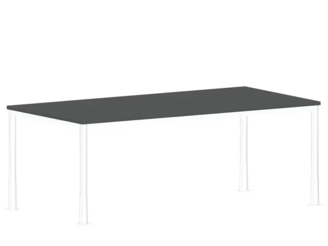 In hoogte verstelbaar bureau,HxBxD 720-840x2000x1000mm,MS-donkergrijs