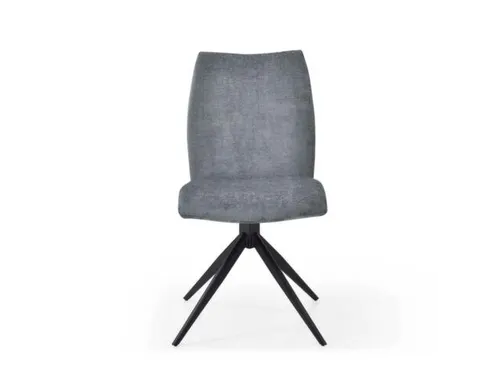 Bezoekersstoel,Stervoetonderstel Ronde Buis Zwart,Zitting Stof Slate