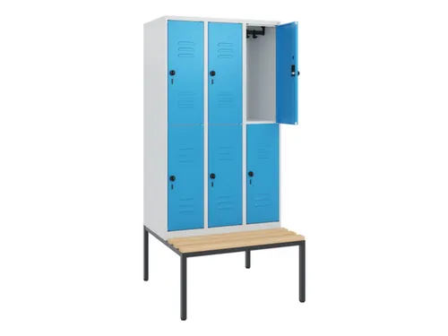 Dubbeldekse dekenkist,HxBxD 1950x900x815mm,3x2vak.,vak B 300mm