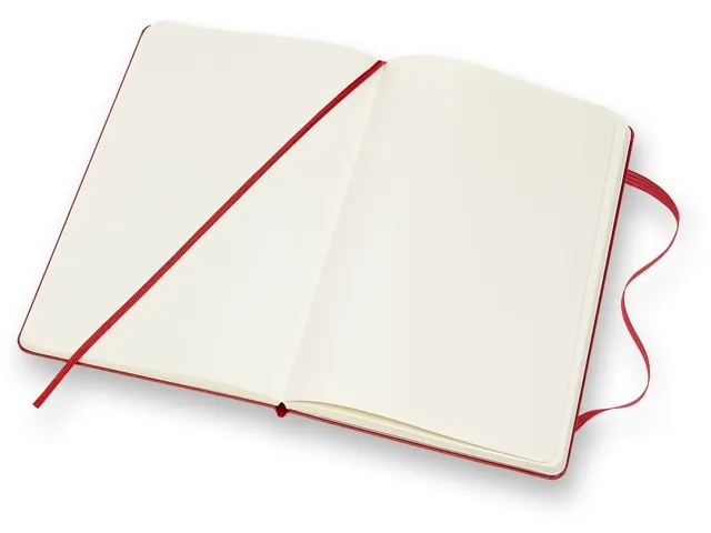 Notitieboek Moleskine large 130x210mm blanco hard cover scarlet red