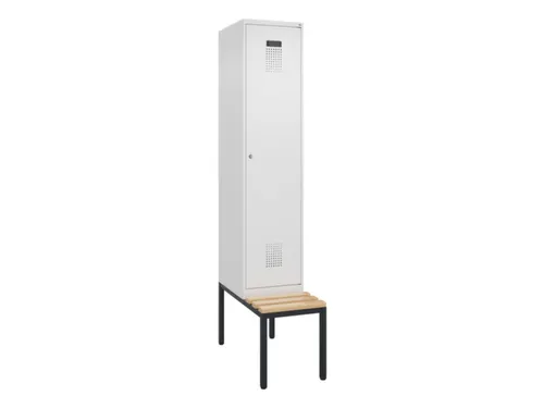 locker met bank,HxBxD 2120x400x815mm,1vak,vak B 400mm,cilinderslot