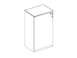kantoorkast,HxBxD 825x600x445mm,MP-lichtgrijs