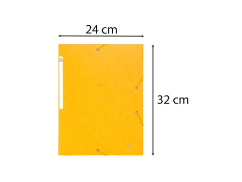 Elastomap zonder klep gegaufreerd glanskarton Scotten 600g/m2 A4 Geel