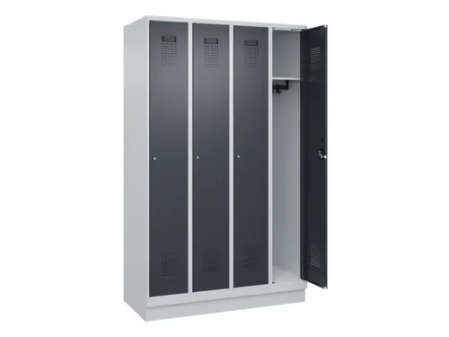 locker,HxBxD 1950x1200x500mm,4vak,vak B 300mm,cil.-slot,sokkel