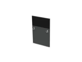 baliepaneel bureau aanbouw rechts MS-donkergrijs BN8033-zwart 800mm - 1