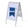 Stoepbord A1 complete set met print "NOUVEAU" Blauw