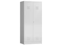 Lockerkast 1800x800x500mm 2 vakken, klinksluiting, RAL7035