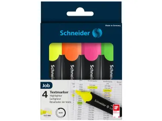 Markeerstift Schneider Job 150 etui a 4 stuks assorti - 1