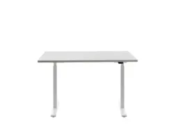 Elektrisch ihv bureau,HxBxD 700-1200x1200x800mm,blad grijs,T-voet wit