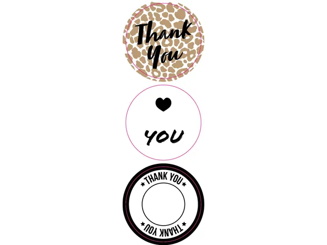Rouleau étiquettes Thank You 250 pièces