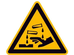 Waarschuwingsbord,Waarschuwing: Bijtende Stoffen,Wandbord,Aluminium
